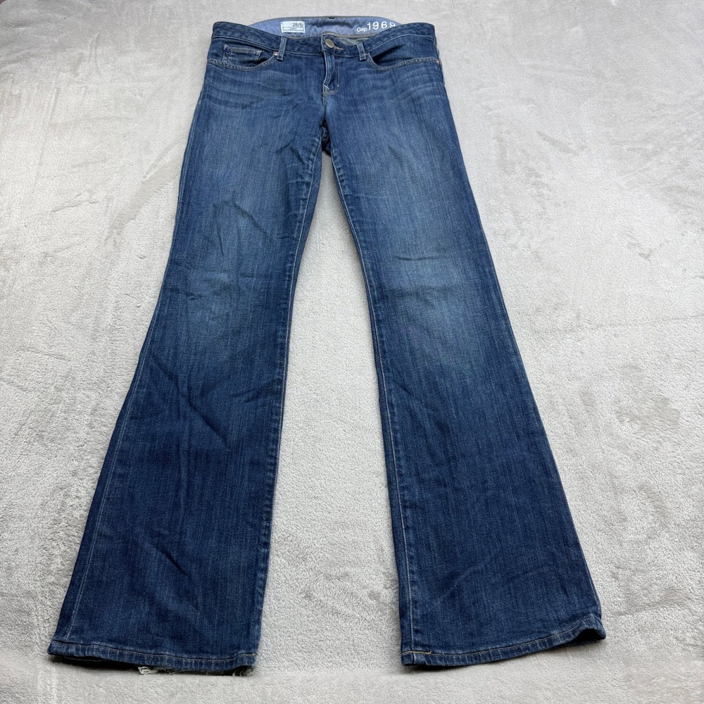 Gap Flare Jeans Womens 28/6r Blue 1969 Curvy Medium Wash Y2K Retro Boho Stretch